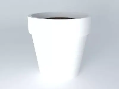 Rounded pot with rim Free 3D model