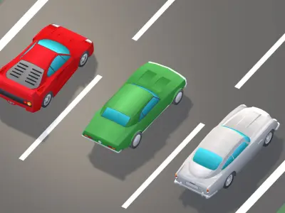 Low Poly Sports Car Pack Low-poly 3D model