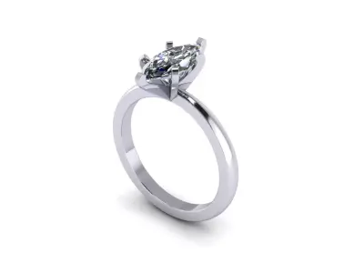 Solitaire Diamond Fashion Ring R5 3D print model buy