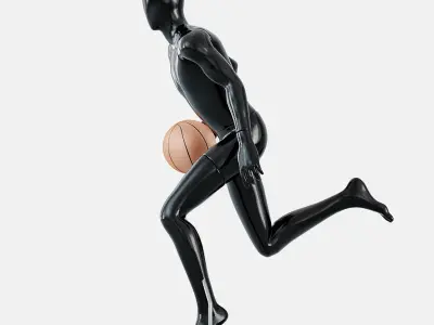Faceless mannequins basketball 28 3D model