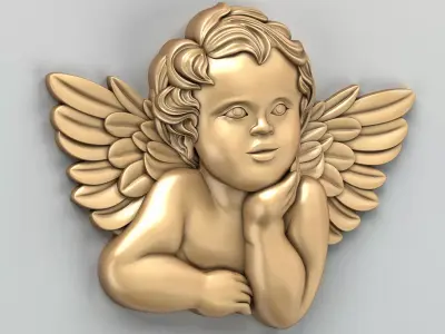 Carved decor central 027 Cupid 3D model