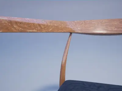 Table wooden chair Free 3D model