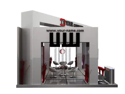 Booth Exhibition Stand a504 3D model