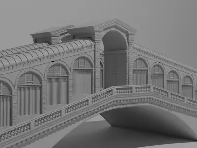 Rialto Bridge Venice  3D model