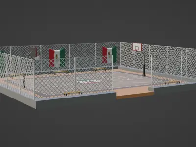 Basketball Stadium - Mexican Low-poly 3D model