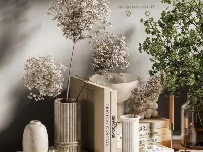 decorative set 56 3D model purchase
