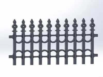 FENCE ornate metal design 3D model