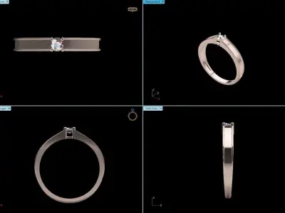 Solitaire Ring Diamond Series  3D print model purchase