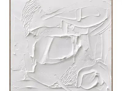 Plaster two square photo frames 138 Low-poly 3D model