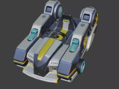 Racing Car High-Quality Game-Ready 3D Model with PBR Textures Low-poly 3D model