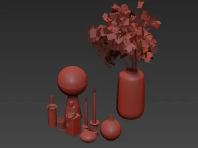 Decorative set 002 3D model