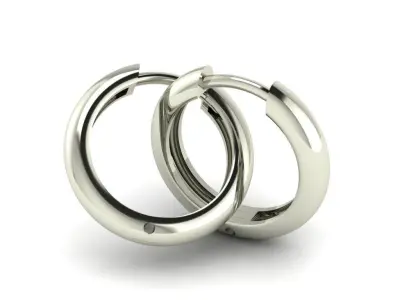 12mm round earrings 3D print model