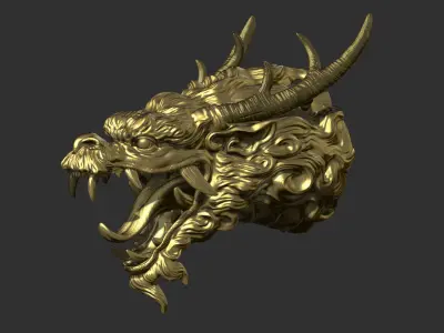 Chinese dragon grin 3D print model