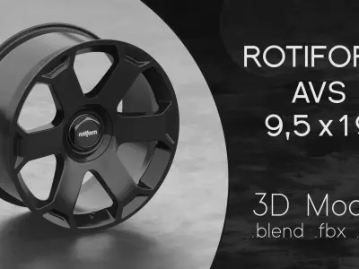 Rotiform AVS Wheel 3D Model 3D model