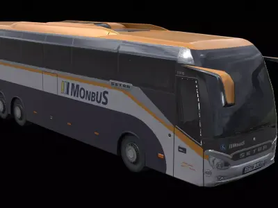 Low-Poly Setra S 519 HD Bus Low-poly 3D model