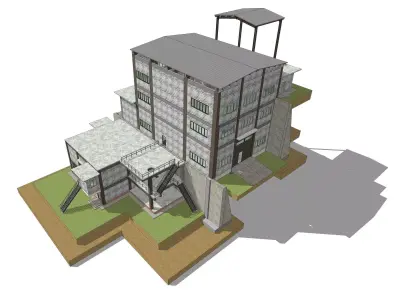 Industrial building 23ZZ19 3D model