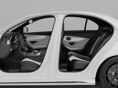Mercedes C CLASS Low-poly 3D model