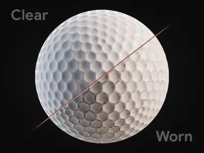 Golf ball 3D model 12