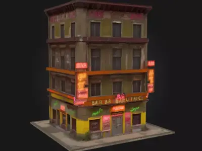 Grand Facade Model  Majestic Entrance to Architectural Realms 3D model