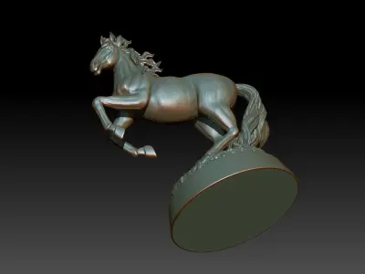 Rearing horse 3D print model 3D print model
