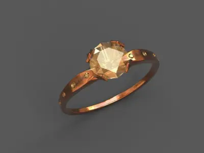 High-Quality 3D Ring Model Low-poly 3D model 24