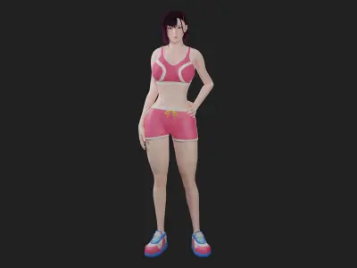 Shizuka Mikazuki 3d Model Low-poly 3D model
