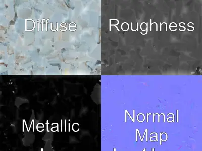 Elegant Nautical Mermaid Throne Chair Low-poly 3D model