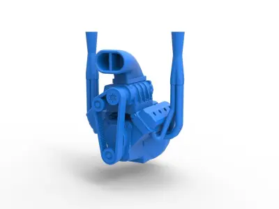 Engine V8 Version 2 Scale 1 to 25 3D print model
