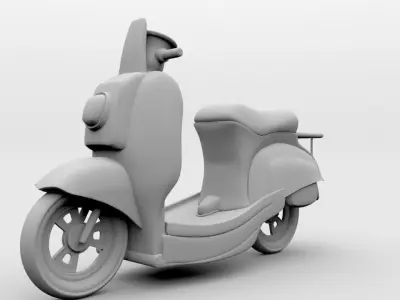 3D Delivery Scooter Low-poly 3D model