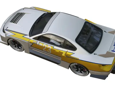 NISSAN SILVIA LB WORKS Low-poly 3D model