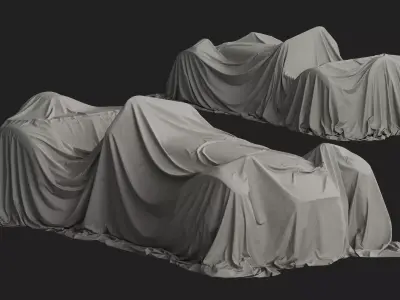 Vintage Car Cover 09 3D model