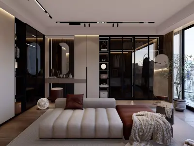 Sketchup model Interior Dressing room Design 3D model