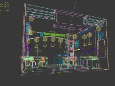 Booth - Area - 6X6-3DMAX2009-01 3D model