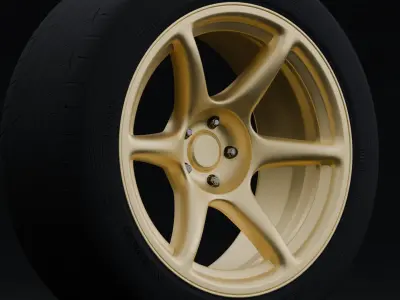 Kansei Tandem Aftermarket Wheel Low-poly 3D model