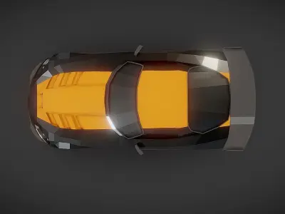 Dodge viper Lowpoly Low-poly 3D model