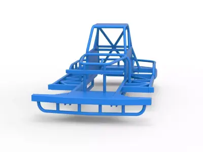 Frame of New Zealand Vintage Stock car Scale 1 to 25 3D print model