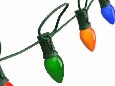 String Christmas light Low-poly 3D model