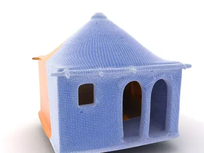 Adobe Hut Housing model pack Low-poly 3D model