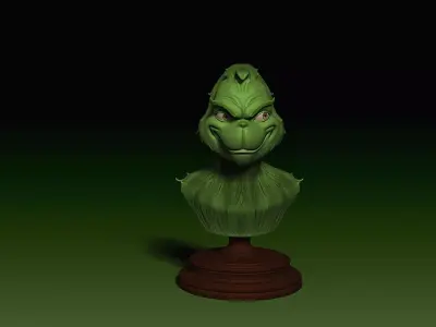 The Grinch Bust 3D print model