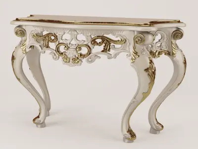 Refined Baroque Console 3D model