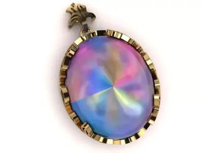 The Aurora Pendant jewelry 3D model - for Her 3D print model