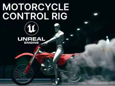 Motorcycle Control Rig for Unreal Engine 3D model