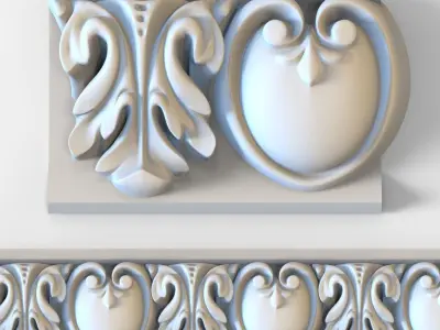 ionic molding frieze 3D model