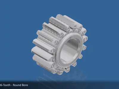 16-Tooth Spur Gear 03 3D print model