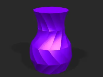 Cups and vases - zigzag surface 3D print model
