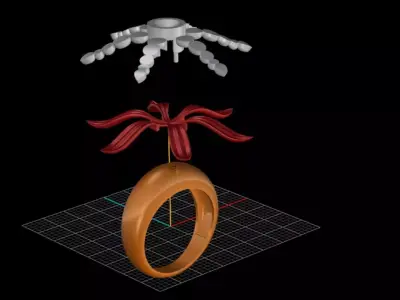 ring woman  3D print model 138