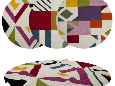 4 in 1 Rug Collection No 16 Low-poly 3D model