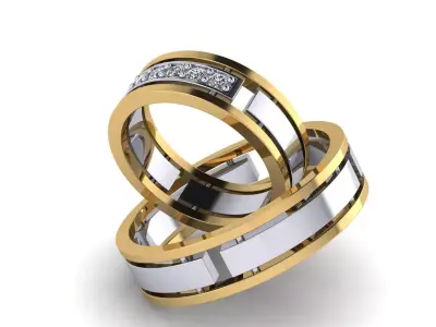  couple wedding ring 3D print model