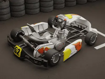 Go Kart  KartRepublic Low-poly 3D model