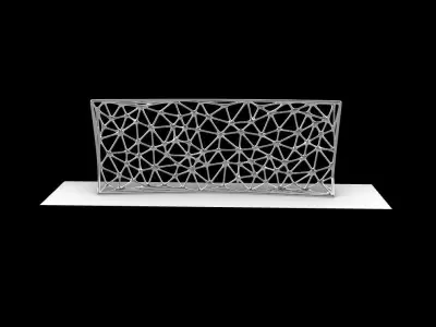 Triangulated Wall random points v10 3D model